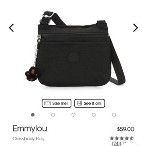 Kipling black "Emmylou" bag